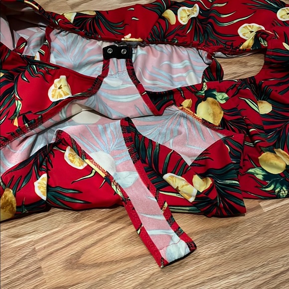 Charlotte Russe Red Off the Shoulder Bodysuit - Picture 6 of 7